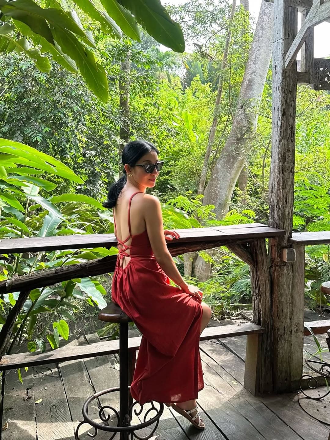 Kuwera JA linen dress in Bali